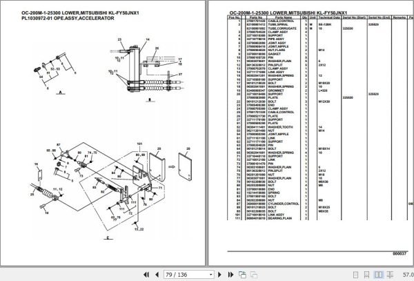 Tadano Hydraulic Wrecker OC 200M 1 25300 Lower MitsubishiI KL FY50JNX1 Parts Catalog 2
