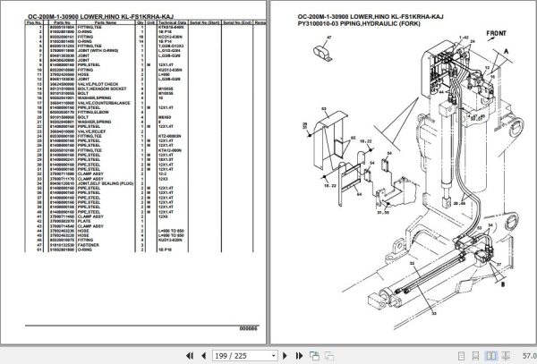 Tadano Hydraulic Wrecker OC 200M 1 30900 Lower Hino KL FS1KRHA KAJ Parts Catalog 2
