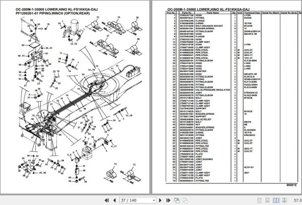 Tadano Hydraulic Wrecker OC 200M 1 35000 Lower Hino KL FS1KKGA DAJ Parts Catalog 2
