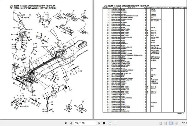 Tadano Hydraulic Wrecker OC 200M 1 35200 Lower Hino PK FS2PKJA Parts Catalog 2