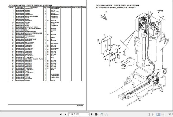 Tadano Hydraulic Wrecker OC 200M 1 40800 Lower Isuzu KL CYZ52Q4 Parts Catalog 2
