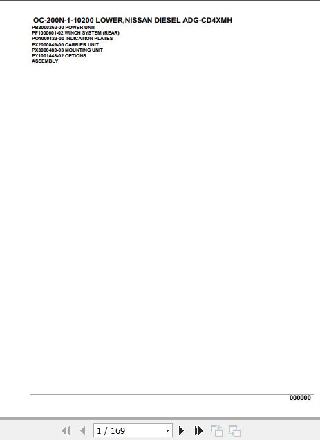 Tadano Hydraulic Wrecker OC 200N 1 10200 Lower Nissan Diesel ADG CD4XMH Parts Catalog 1