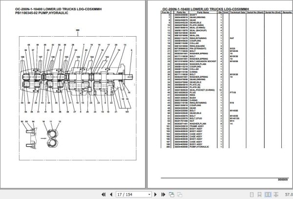 Tadano Hydraulic Wrecker OC 200N 1 10400 Lower Ud Trucks LDG CD5XMMH Parts Catalog 2