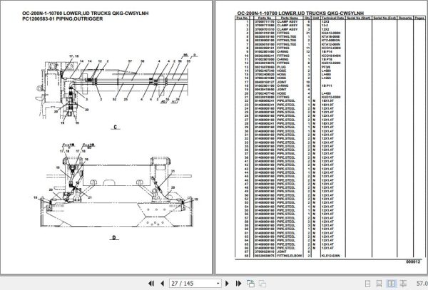 Tadano Hydraulic Wrecker OC 200N 1 10700 Lower Ud Trucks QKG CW5YLNH Parts Catalog 2