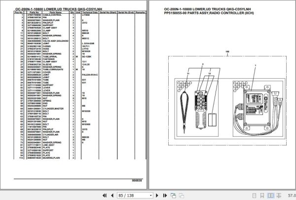 Tadano Hydraulic Wrecker OC 200N 1 10800 Lower Ud Trucks QKG CD5YLNH Parts Catalog 2