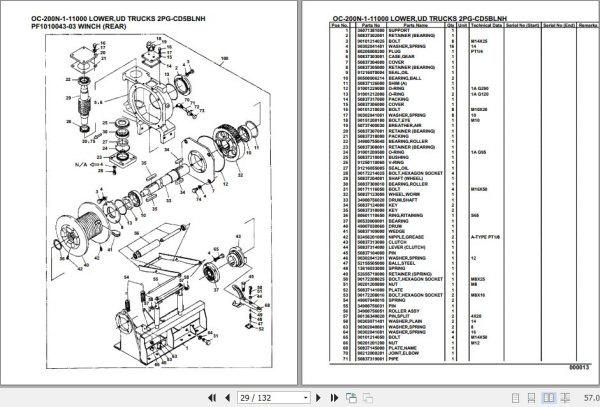 Tadano Hydraulic Wrecker OC 200N 1 11000 Lower Ud Trucks 2PG CD5BLNH Parts Catalog 2