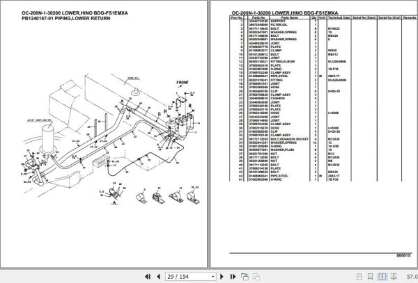 Tadano Hydraulic Wrecker OC 200N 1 30200 Lower Hino BDG FS1EMXA Parts Catalog 2