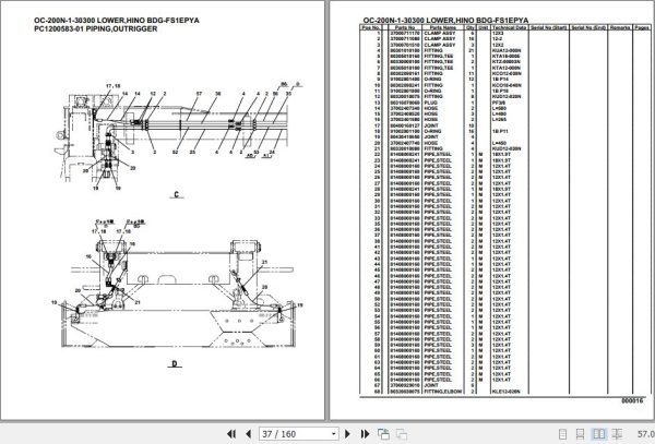 Tadano Hydraulic Wrecker OC 200N 1 30300 Lower Hino BDG FS1EPYA Parts Catalog 2