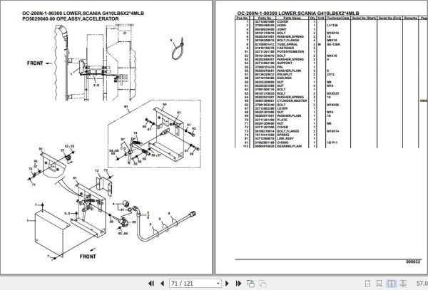 Tadano Hydraulic Wrecker OC 200N 1 90300 Lower Scania G410LB6X2 4MLB Parts Catalog 2
