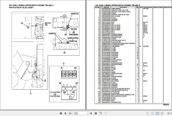 Tadano Hydraulic Wrecker OC 33W 1 00004 Upper With Crame TM 26Z 3 Parts Catalog 2