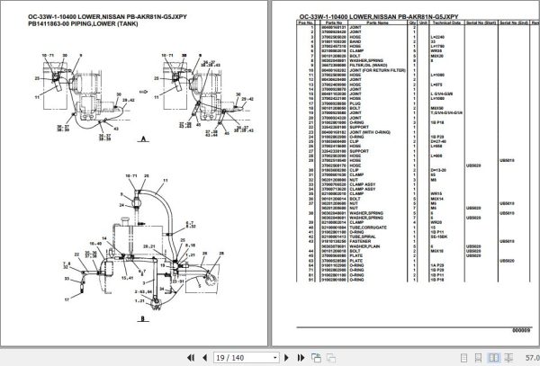 Tadano Hydraulic Wrecker OC 33W 1 10400 Lower Nissan PB AKR81N G5JXPY Parts Catalog 2
