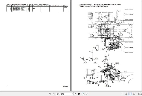 Tadano Hydraulic Wrecker OC 33W 1 60500 Lower Toyota PB XZU331 TKTQS3 Parts Catalog 2