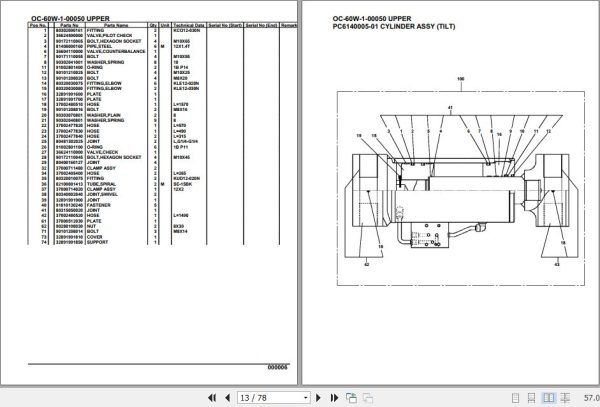 Tadano Hydraulic Wrecker OC 60W 1 00050 Upper Parts Catalog 2