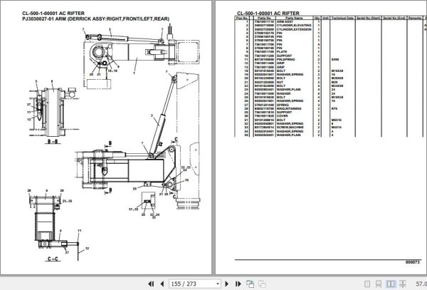 Tadano Lifter Crane CL 500 1 00001 AC Rifter Parts Catalog 2