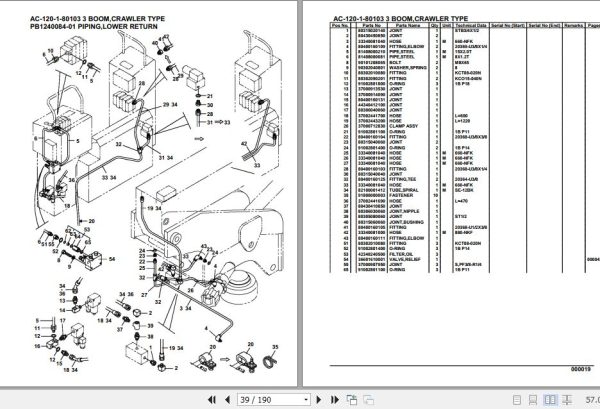 Tadano Mobile Crane AC 120 1 80103 3 Boom Crawler Type Spare Parts Catalog 2