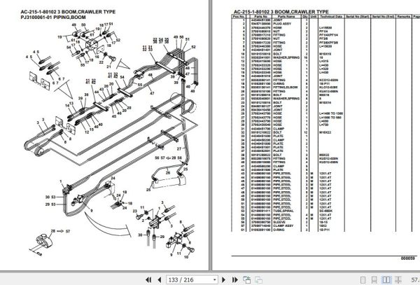Tadano Mobile Crane AC 215 1 80102 3 Boom Crawler Type Spare Parts Catalog 2