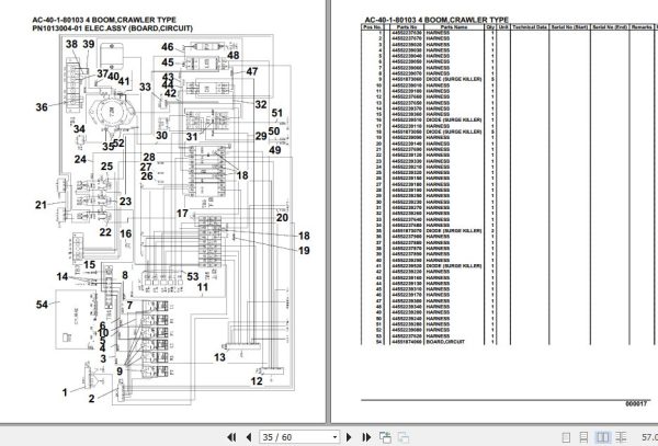 Tadano Mobile Crane AC 40 1 80103 4 Boom Crawler Type Spare Parts Catalog 2