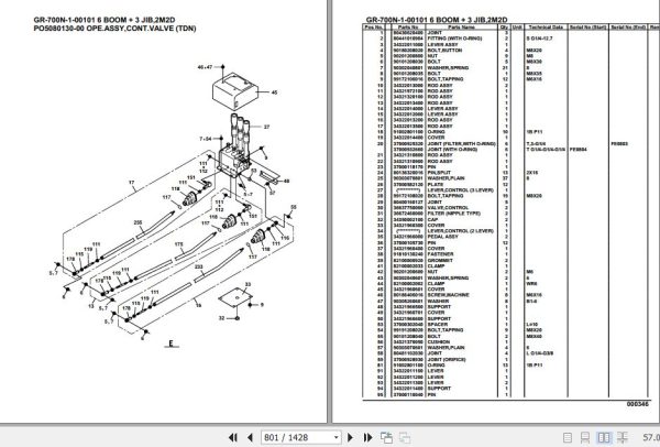 Tadano Rough Terrain Crane GR 700N 1 00101 6 Boom 3 Jib 2M2D Parts Catalog 2