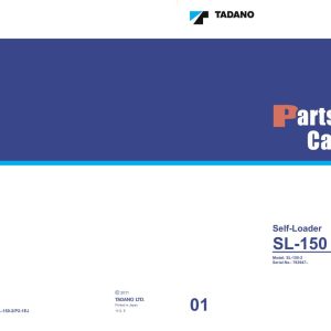 Tadano Self Loader SL 150 2 Parts Catalog GR 200EX 3 P1A 2EJ 2011 EN JP 1