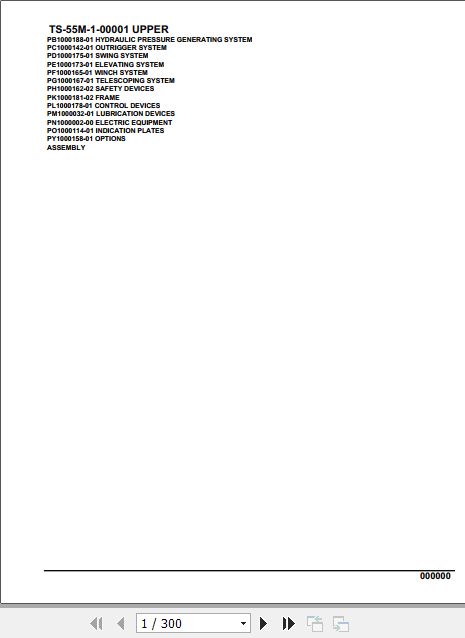 Tadano Telescopic Truck Crane TS 55M 1 00001 Upper Parts Catalog 1