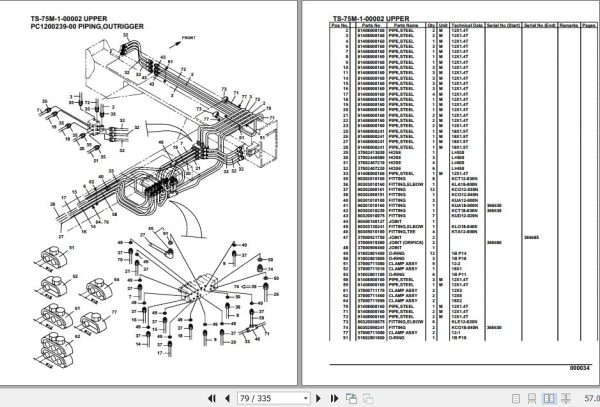 Tadano Telescopic Truck Crane TS 75M 1 00002 Upper Parts Catalog 2