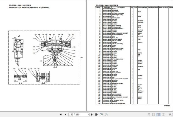 Tadano Telescopic Truck Crane TS 75M 1 00013 Upper Parts Catalog 2
