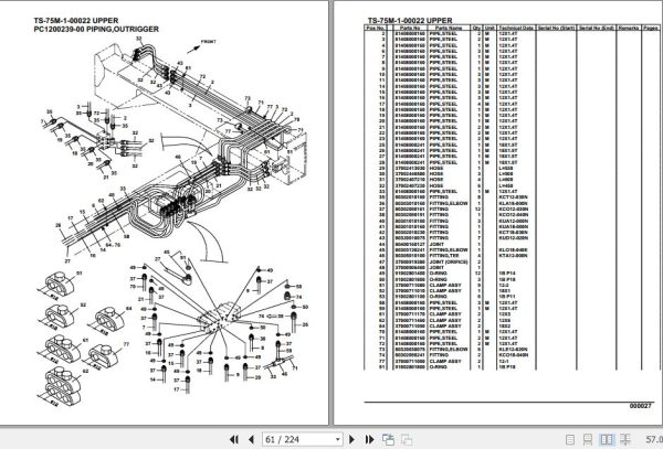Tadano Telescopic Truck Crane TS 75M 1 00022 Upper Parts Catalog 2