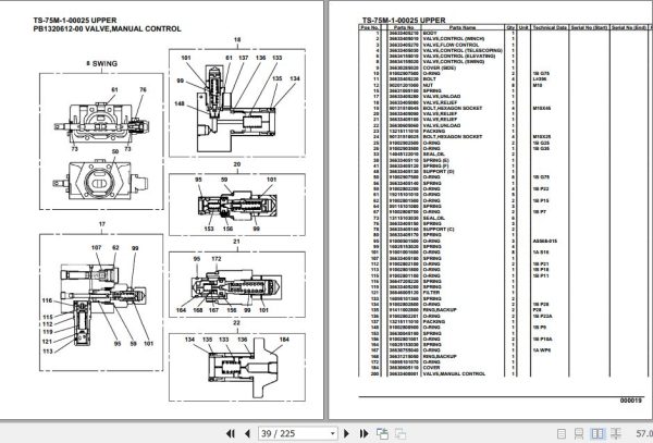 Tadano Telescopic Truck Crane TS 75M 1 00025 Upper Parts Catalog 2