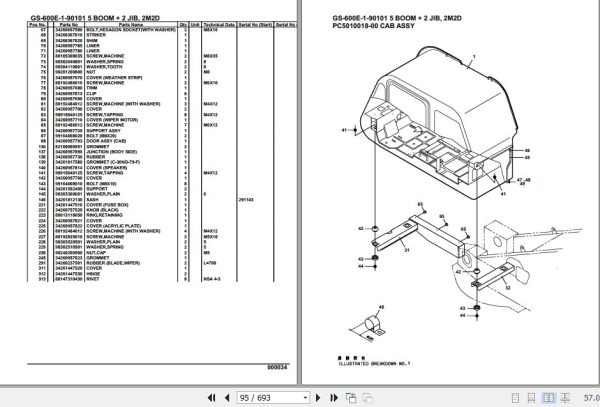 Tadano Truck Crane GS 600E 1 90101 5 Boom 2 Jib 2M2D Parts Catalog 2