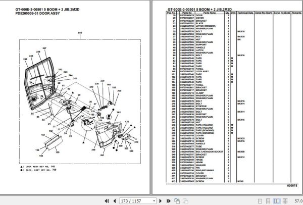 Tadano Truck Crane GT 600E 3 00501 5 Boom 2 Jib 2M2D Parts Catalog 2