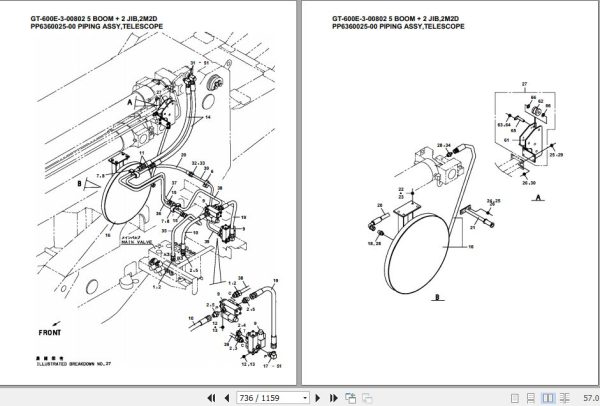 Tadano Truck Crane GT 600E 3 00802 5 Boom 2 Jib 2M2D Parts Catalog 2