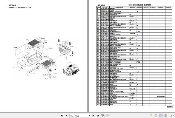 Tadano Truck Crane KF 90 4 Carrier Parts Catalog 2