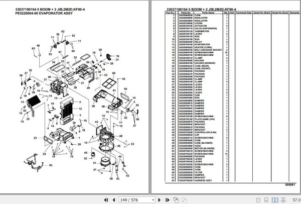 Tadano Truck Crane KF90 4 33037190104 5 Boom 2 Jib 2M2D Parts Catalog 2