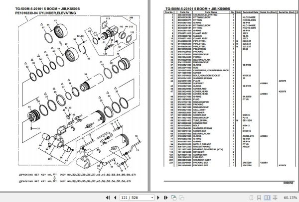 Tadano Truck Crane TG 500M 5 20101 5 Boom Jib KS509S Parts Catalog 2