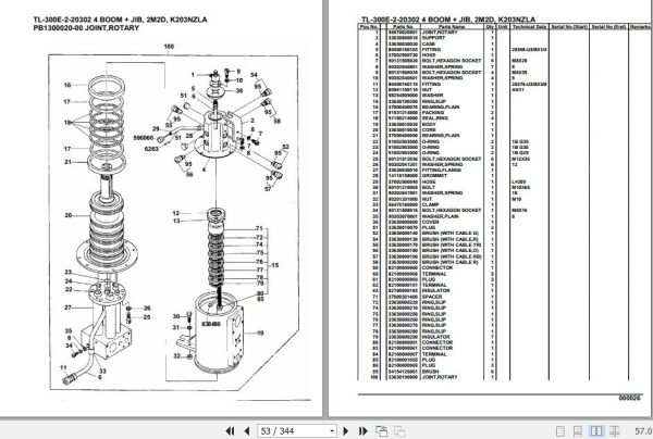 Tadano Truck Crane TL 300E 2 20302 4 Boom Jib 2M2D K203NZLA Parts Catalog 2