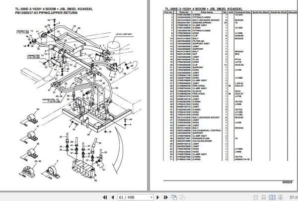 Tadano Truck Crane TL 300E 3 10201 4 Boom Jib 2M2D KG45SXL Parts Catalog 2