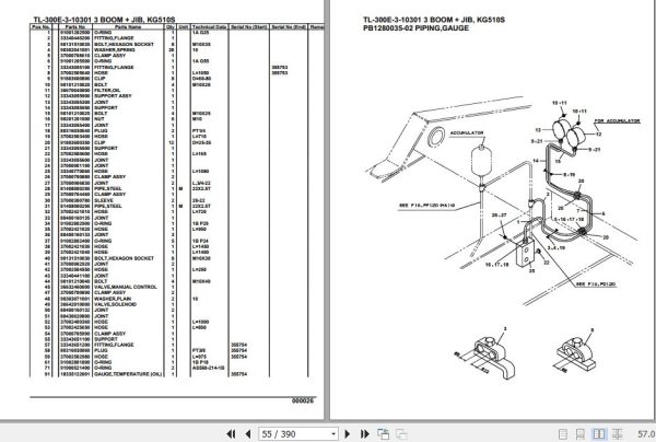 Tadano Truck Crane TL 300E 3 10301 3 Boom Jib KG510S Parts Catalog 2