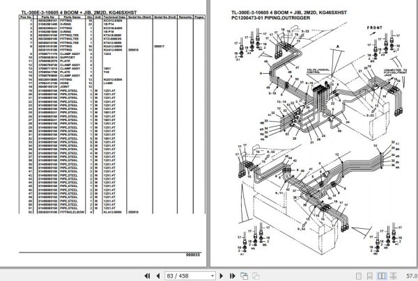 Tadano Truck Crane TL 300E 3 10605 4 Boom Jib 2M2D KG46SXHST Parts Catalog 2