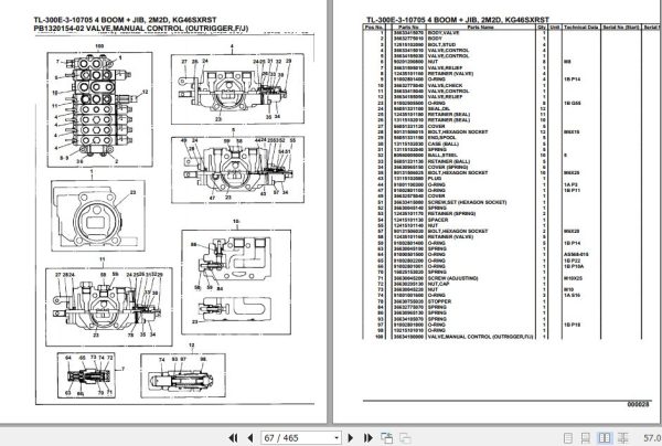 Tadano Truck Crane TL 300E 3 10705 4 Boom Jib 2M2D KG46SXRST Parts Catalog 2