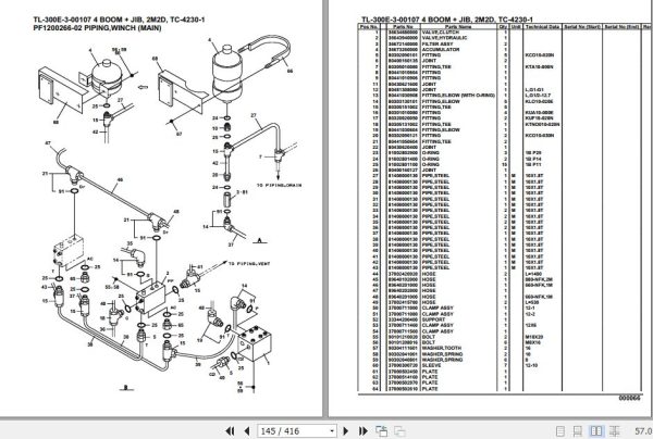 Tadano Truck Crane TL 300E 3 TC 4230 1 00107 4 Boom Jib 2M2D Parts Catalog 2