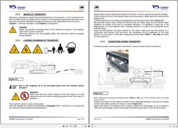 Tesmec Chainsaw Trencher 1675BW Operation and Maintenance Manual 2