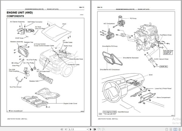 Toyota Tacoma 1998 2000 Repair Manual and Wiring Diagrams 3