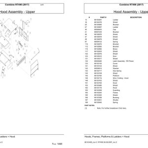 Versatile Combine RT490 Parts Catalog 2017 1