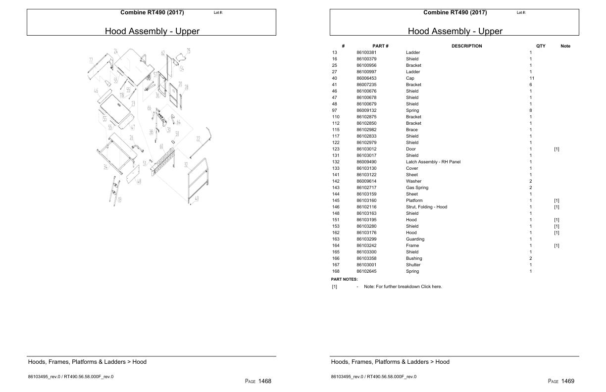 Versatile Combine RT490 Parts Catalog 2017 1