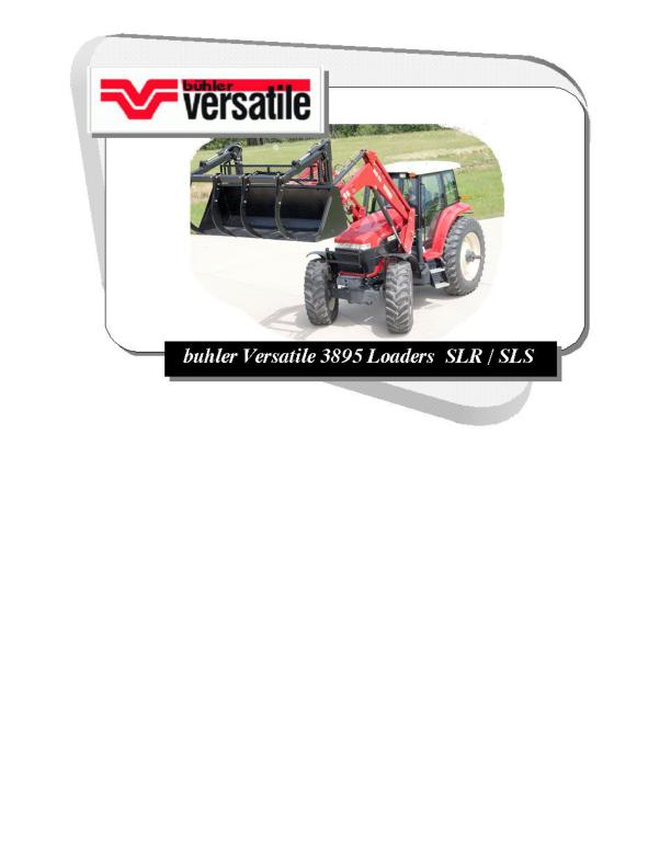 Versatile Loader 3895 SLR for Supersteer Axle Parts Catalog 1