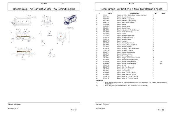Versatile Seeding Tillage AC315 Parts Catalog 1