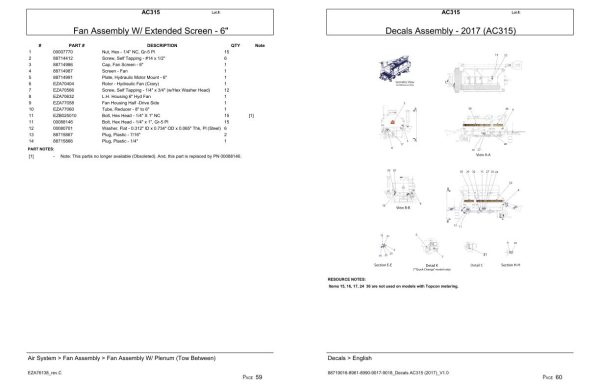 Versatile Seeding Tillage AC315 Parts Catalog 2