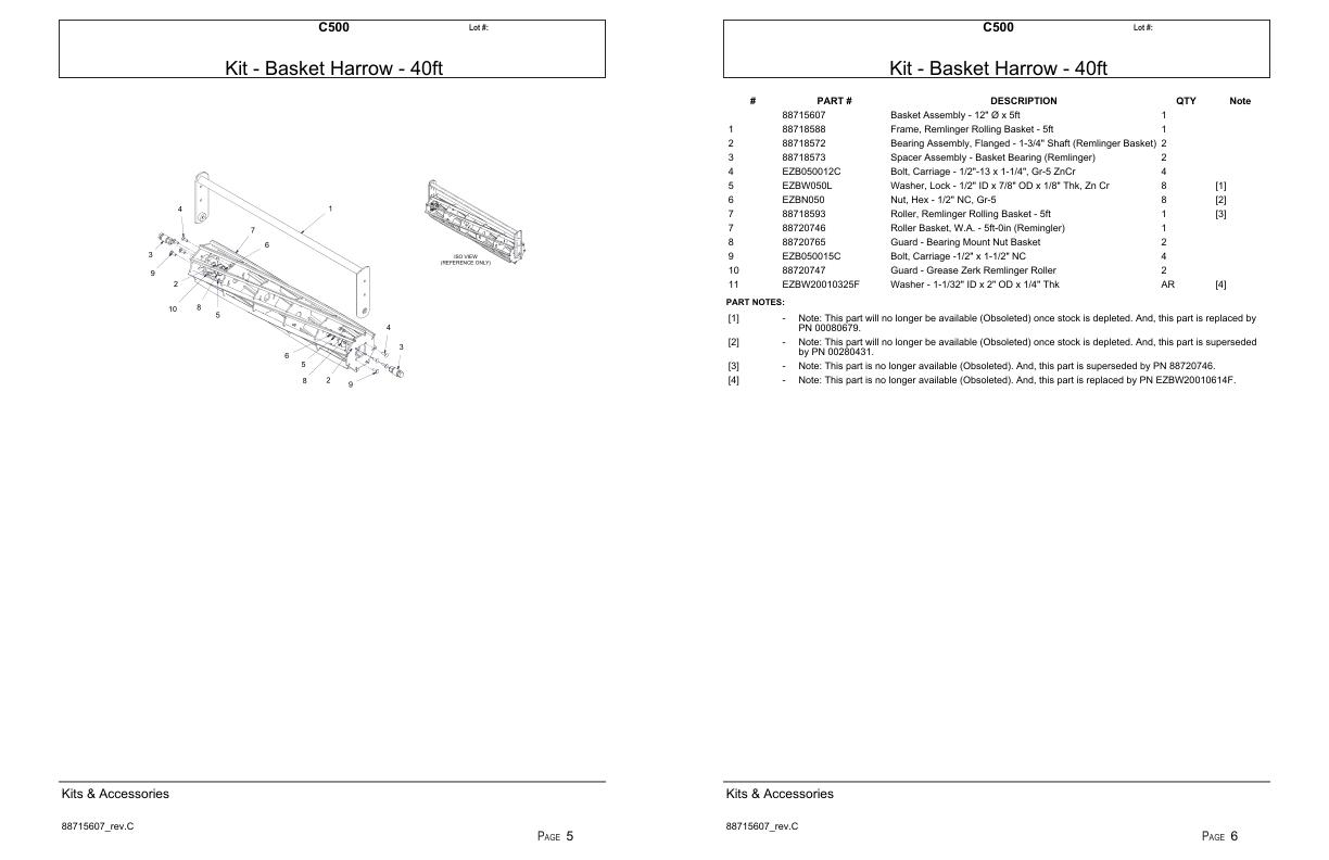 Versatile Seeding Tillage C500 Parts Catalog 1
