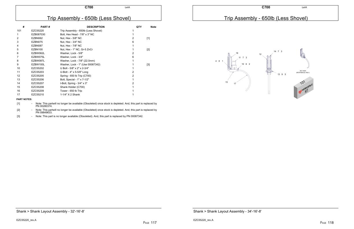 Versatile Seeding Tillage C700 Parts Catalog 1
