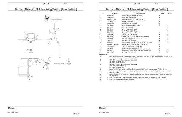 Versatile Seeding Tillage DH750 Parts Catalog 1
